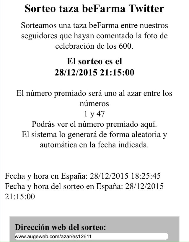 beFarmaES's tweet photo. A las 21:15 tendra lugar el sorteo de la taza #beFarma de forma totalmente aleatoria.Suerte!
https://t.co/b2boatbBmX https://t.co/iHcCChx7UL