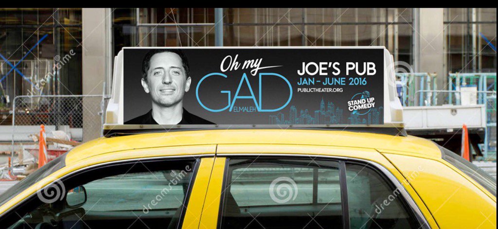 gadelmaleh's tweet image. Si vous voyez ca à NYC prenez une photo,postez la et gagnez des places VIP pour Joe's Pub😊😊😊#englishow