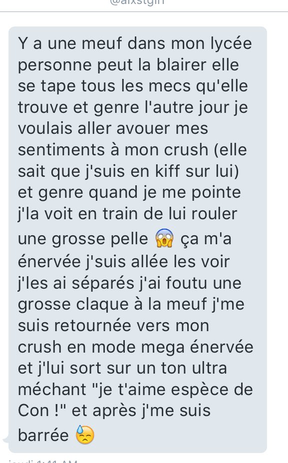confesscatin's tweet photo. "Tu peux aller baiser ta pute mtn elle est à 4 pattes fils de chien." https://t.co/hK9eF9kKW0