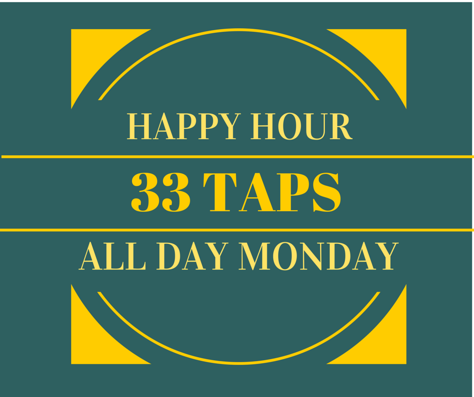 33Taps's tweet photo. Helping you love Mondays with our all day #HappyHour special.
Happy Hour from open to close today! #33TapsLA https://t.co/UuHCTihSRf