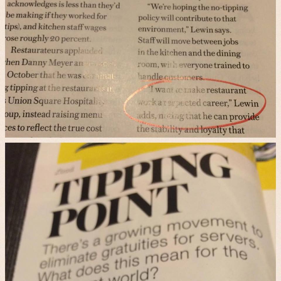 proud to be at the front of the conversation, and in the same article as <a href="/dhmeyer/">Danny Meyer</a> <a href="/dirtcandy/">dirtcandy</a> <a href="/Entrepreneur/">Entrepreneur</a> #tipping