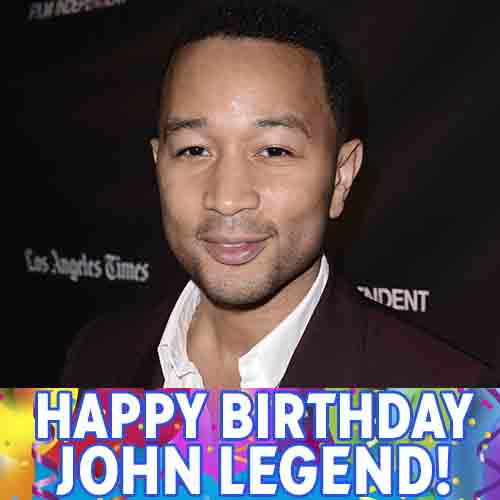  Grammy Award-winning singer-songwriter John Legend turns 37 today. Happy Birthday! 