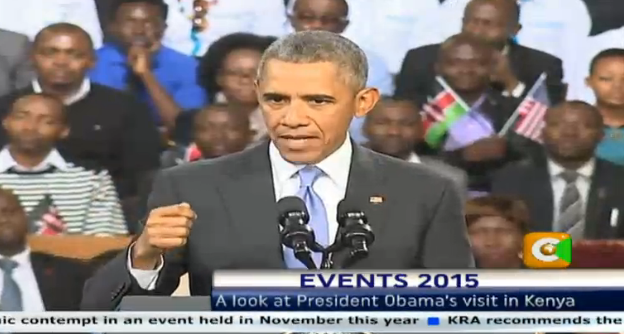 Obama: I lost my luggage during my first visit to Kenya, that doesn't happen on Airforce One #Events2015