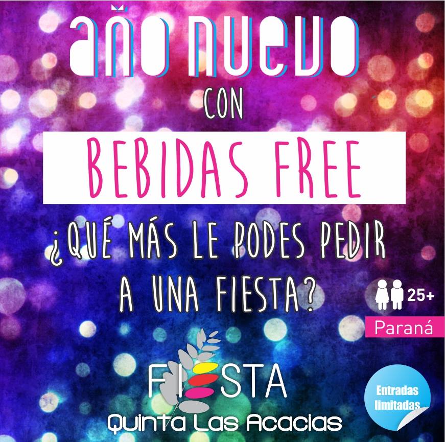 acaciasfiesta's tweet photo. Bebidas #free toda la noche! #Branca #Gancia #Bud #Champagne #Espumantes #CosechaTardía
#FiestaLasAcacias #AñoNuevo https://t.co/uFKE5m1t8C