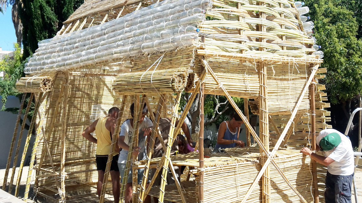 pezestudio's tweet photo. #AgroChambao en @lanoria_mlg Prototipo semilla #Málaga #Caña #Collaborative #Biobuilding https://t.co/MvGyi29T61 https://t.co/16UtRxmKGS