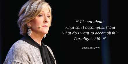Ontraport's tweet photo. When planning your #newyearsresolution, consider this paradigm shift from @BreneBrown. #MondayMotivation https://t.co/8f9zndp0to