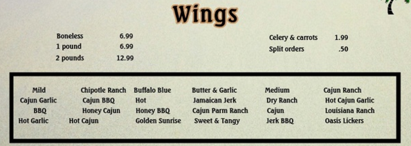 OasisPubErie's tweet photo. Do you love good wings? So do we! That's why we've supplied our customers with 24 amazing sauces. https://t.co/PwIXQaulEk