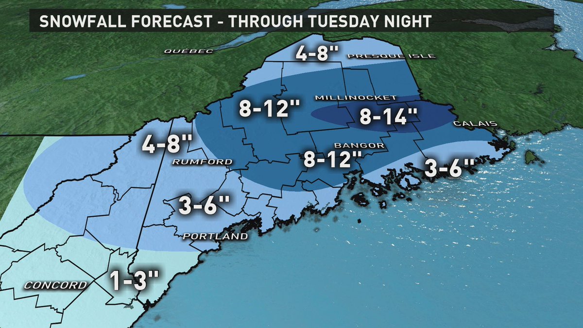newscentermaine's tweet photo. .@KevinMannixWX with all your weather information tonight. Join NEWS CENTER starting at 5. #Ch6Snow #Ch2Snow https://t.co/tcj2j0vdUU