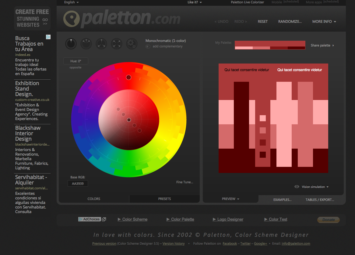 ColorConSentido's tweet image. Paletton, herramienta similar a Kuller, muy útil. 
paletton.com/#uid=1000u0kll…