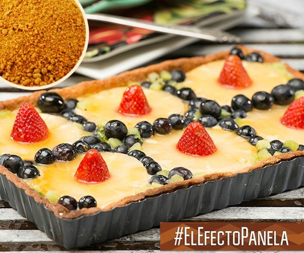 Postre d fin d año: pie d piña con arándanos y crema pastelera con panela goo.gl/xsuhNg #ElEfectoPanela