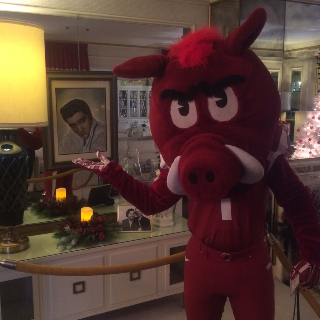 RazorbackBigRed's tweet photo. Amazing tour of #Graceland! Thanks to the wonderful staff of @VisitGraceland for their hospitality! 🎸🎤 #Elvis https://t.co/mm39FCqYzX