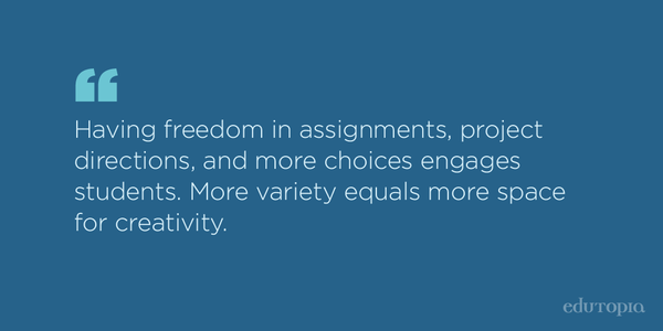 DavidGeurin's tweet photo. Students deserve
1. Freedom
2. Choice
3. Variety
4. Creativity
5. Engagement 
via @edutopia https://t.co/QnwMzQYZCx