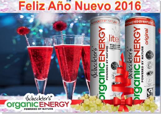 SchecktersE's tweet photo. #scheckters Organic Energy Drink os desea un Feliz Año Nuevo 2016 https://t.co/7MhYuj68Yk