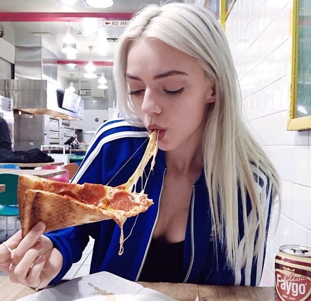 "Uriel loves her pizza"