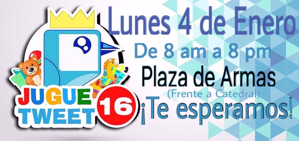 SuzyTerrazas's tweet photo. Estamos a una semana del #Juguetweet2016 😊 un detalle que hará felices a muchos niños :)  ¡Te esperamos! #Durango https://t.co/m5DRcjaPjp