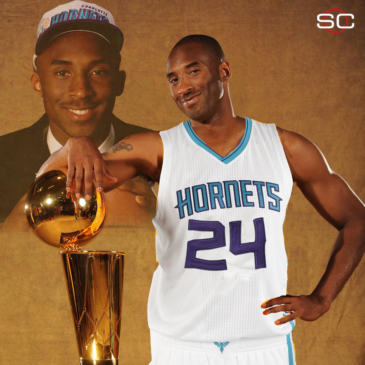 #8 “Draft” Day Kobe Bryant Charlotte Hornets custom