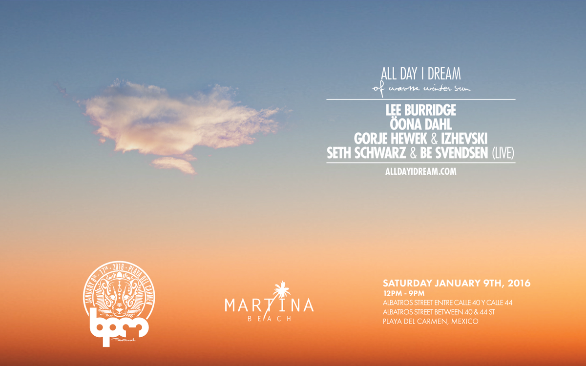 AllDayIDreamOf's tweet photo. We're back at @TheBPMFestival on Saturday, January 9th.

Tickets: https://t.co/pKFvYXixNL
#alldayidream #bpm2016 https://t.co/Je1ZWngfsO