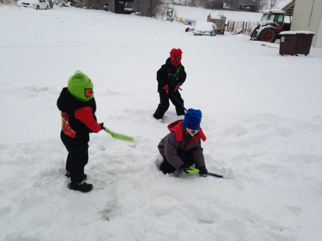 Shoveling: #thisiswhyyou havekids