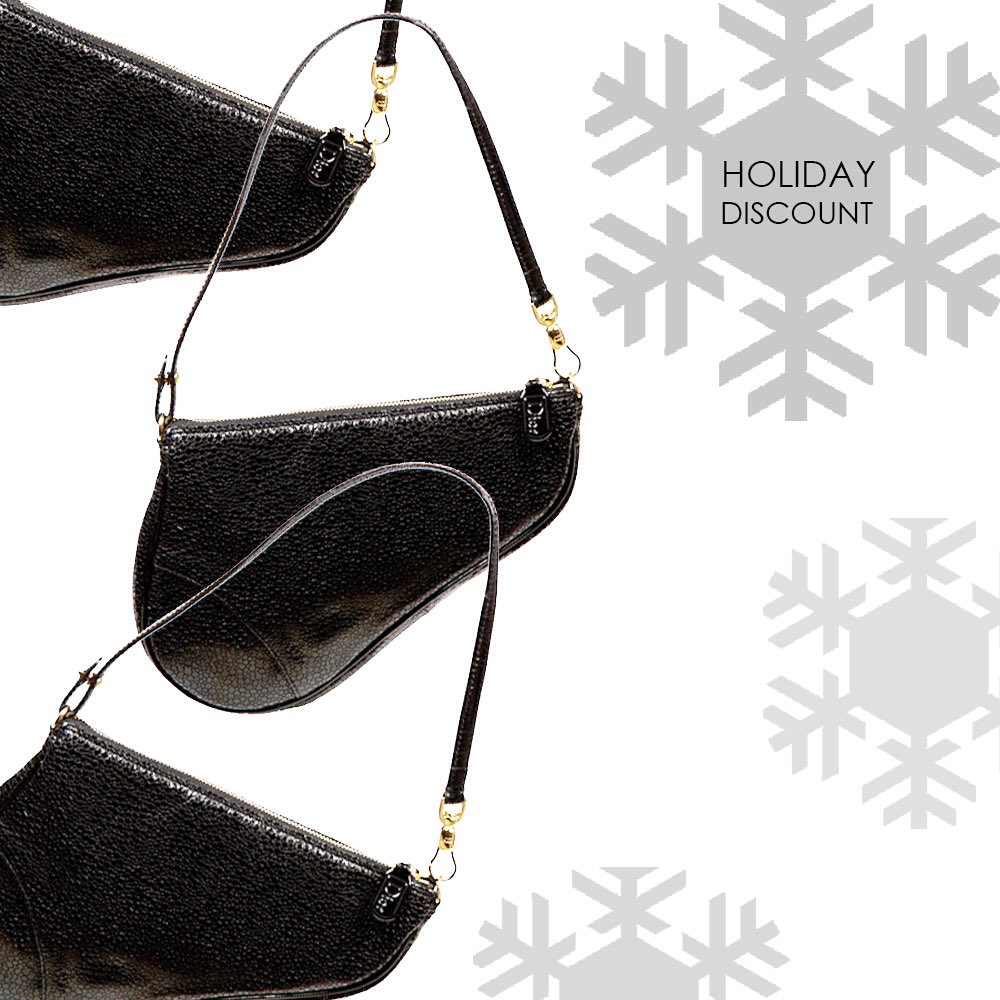 LabelCentric's tweet image. #CollectorAlert: a hand-crafted vintage Christian Dior Saddle Bag in black pebble-grain leather. #LinkInBio