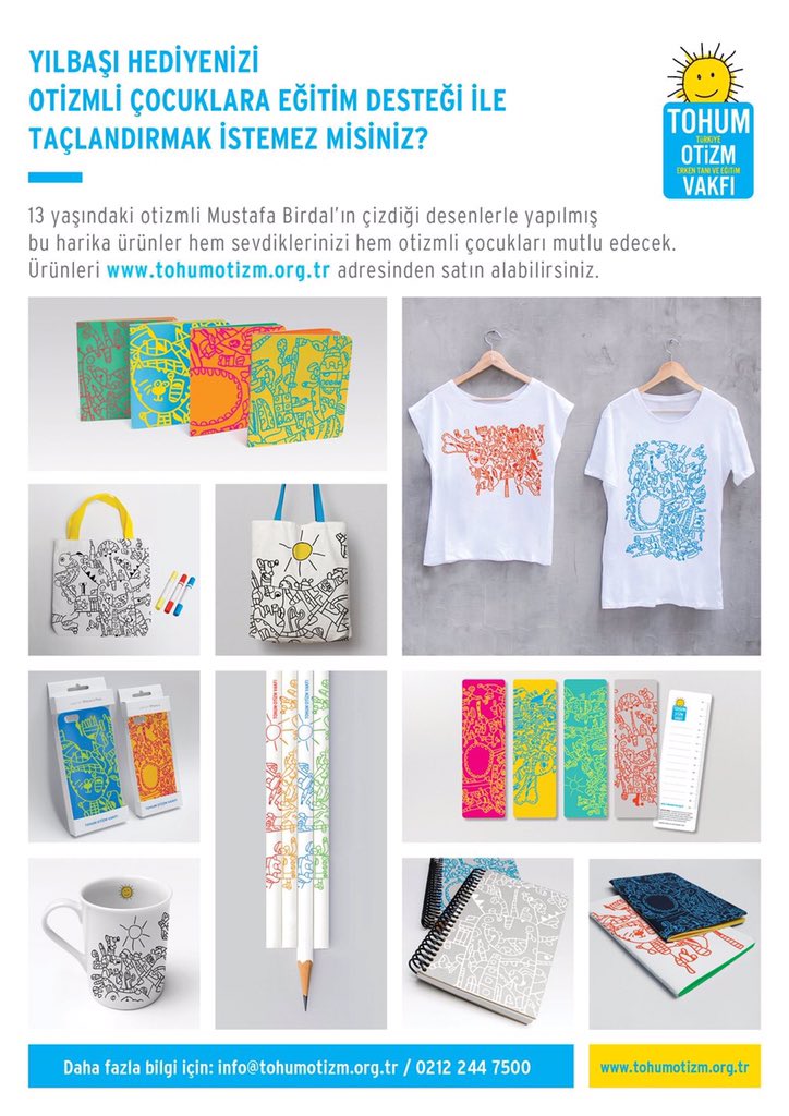 #yenibiryıl #umut
Otizmli Mustafa Birdal'ın resimlerinden üretilmiş hediye seçenekleri için; tohumotizm.org.tr/online-dukka