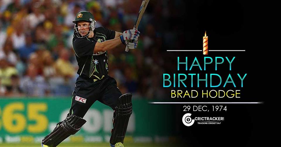 Happy Birthday \"Brad
Hodge\". He turns 41 today.
