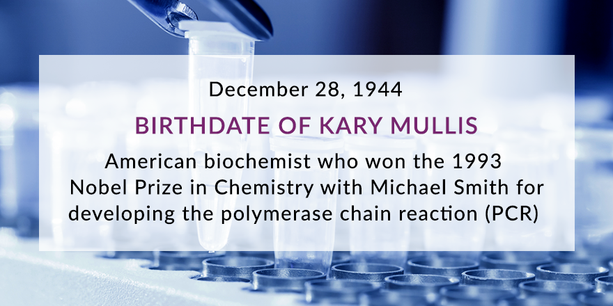 Happy Birthday Kary Mullis! Check out his website here:  