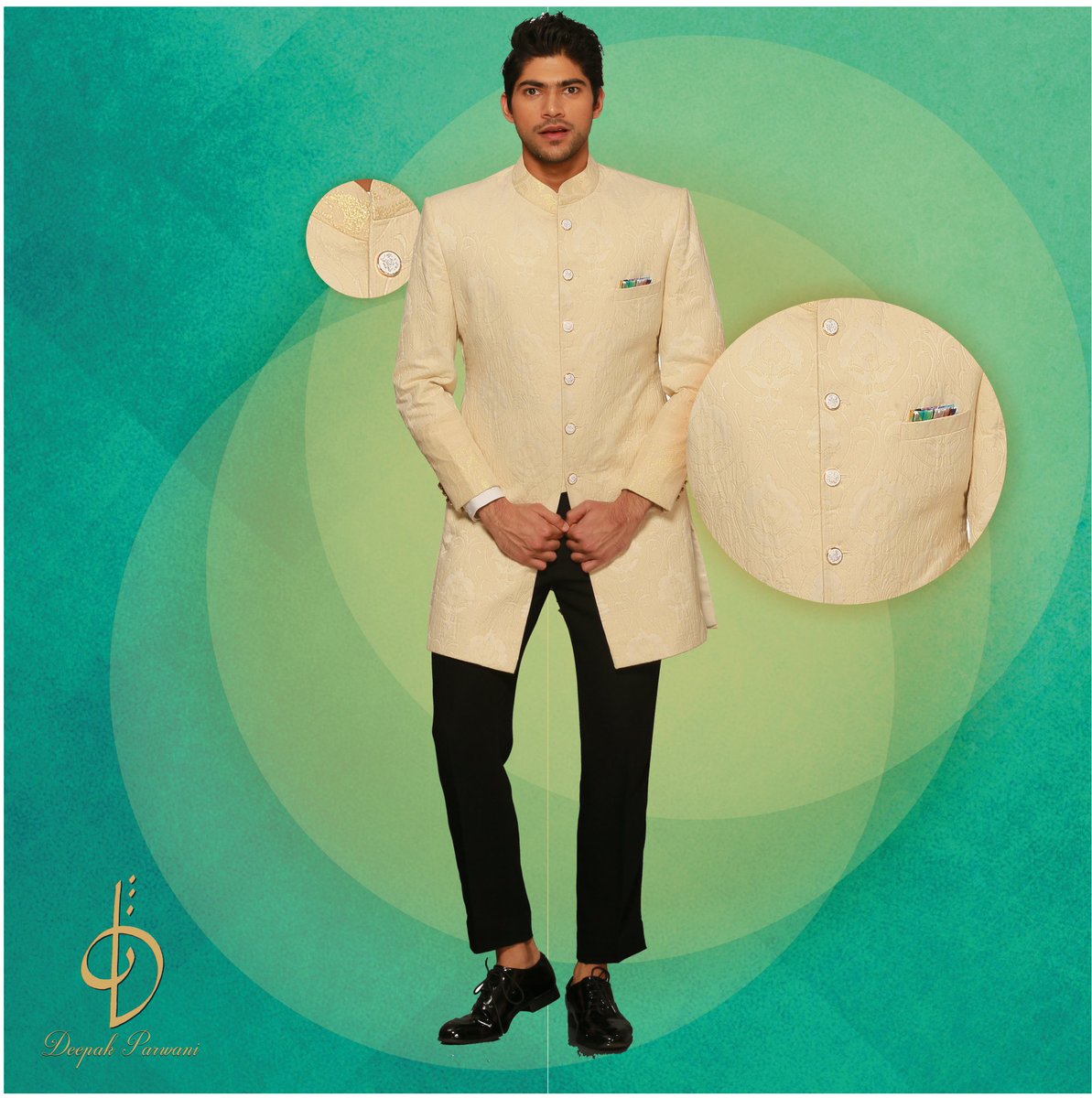 d_deepakparwani's tweet photo. Add A Touch Of Elegance To Your Wardrobe Now!
#Classic #Offwhite #Jakard #AchkanSuit #DbyDeepakParwani #Mumbai https://t.co/4JLB4l1MIM
