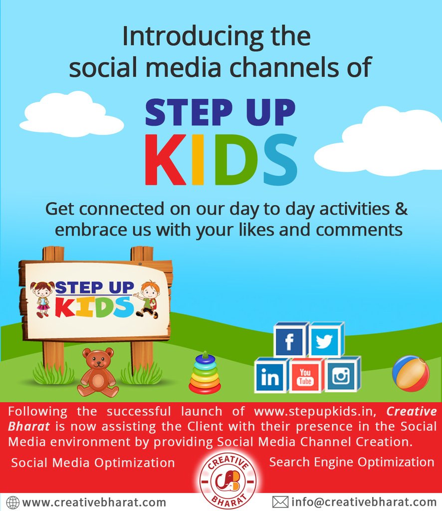 News_CBharat's tweet photo. Creative Bharat Assist client to Go Social #socialmedia #seo #digitalmarketing #creativebharat #stepupkidspune https://t.co/7xTezJZgbX