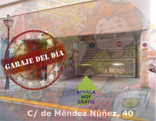 Apparcando's tweet photo. 📢#GarajeDelDía C/Méndez Núñez,40.La mejor opción si quieres ir a ver la Feria!🚗ApparcaGratis hasta las 20 con la App https://t.co/eSx7H4TchO
