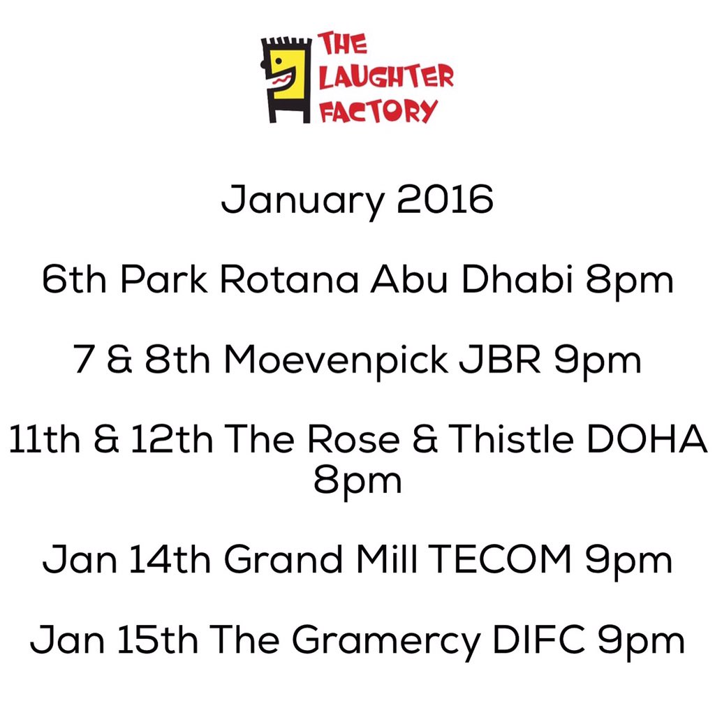 LaughterFactory's tweet photo. Full list of January shows right here!!! #laughterfactory #comedy #fun https://t.co/24rxwg5iCQ