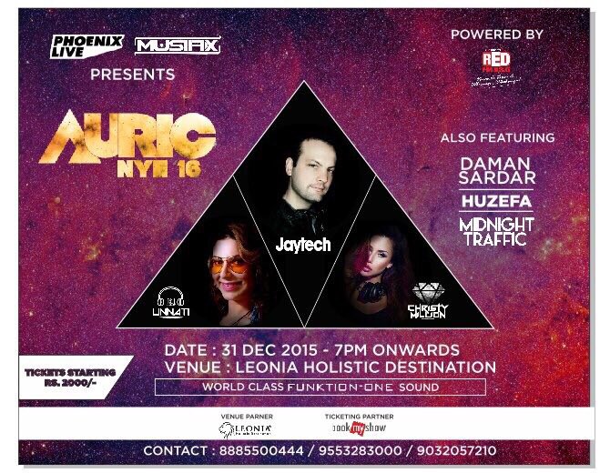 Excited to bring in 2016 with this awesome bunch #AuricNYE16 <a href="/leoniaholistic/">Leonia</a> feat. @jaytechmusic @djchristym &amp; more.