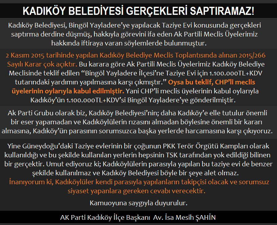 akkadikoy's tweet image. @kadikoybelediye sinin Yayladere Taziye Evi için yaptığı açıklamaya karşı İlçe Bşk.mız @isamesihsahin in açıklaması.