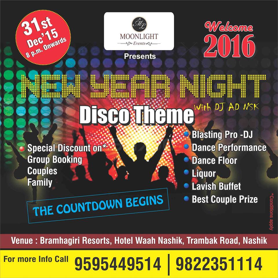 iSanjayJoshi's tweet photo. #Throwback2015 Whats the plans for #NewYearEve  ? 1st Time in #Nashik Disco Theme the hottest Event of the YEAR  ! https://t.co/otIVrpEORP