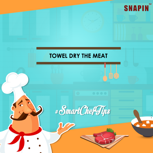SnapinIndia's tweet photo. Get your basics right! Before barbecuing your meat outside towel dry it well to avoid unnecessary crackling. https://t.co/0sJgTOmRQD