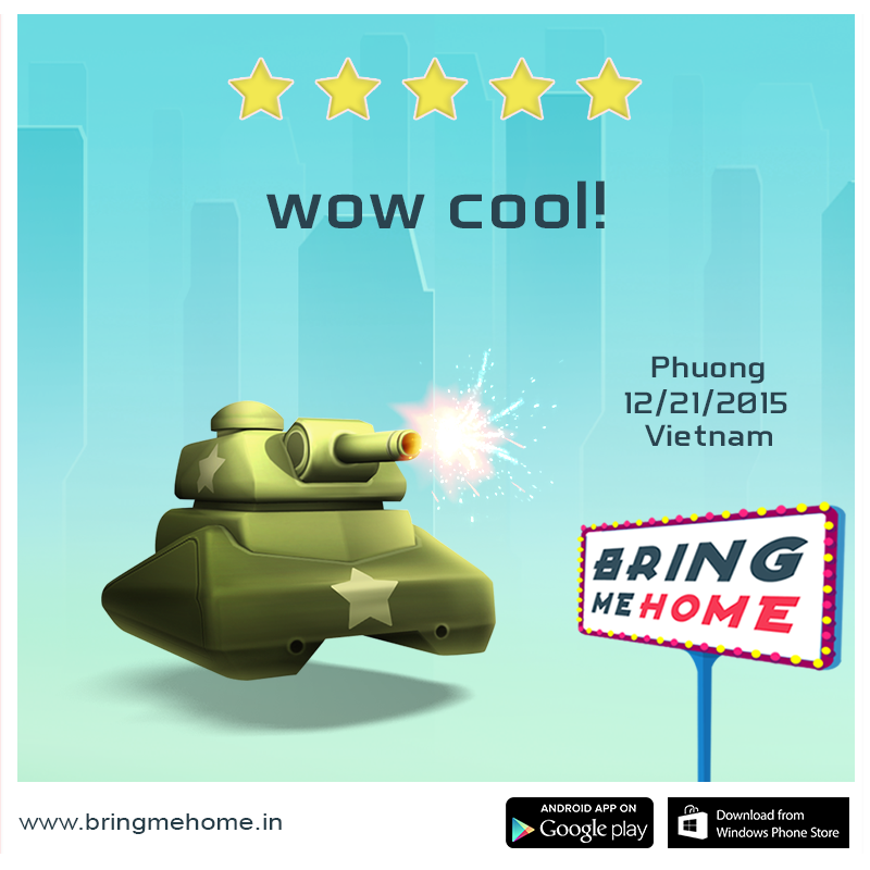 PlayBringMeHome's tweet photo. Thanks Phuong :)
#Play #BringMeHome #MobileGame on #GooglePlay #WindowsPhone https://t.co/JFK0v5MPZT
