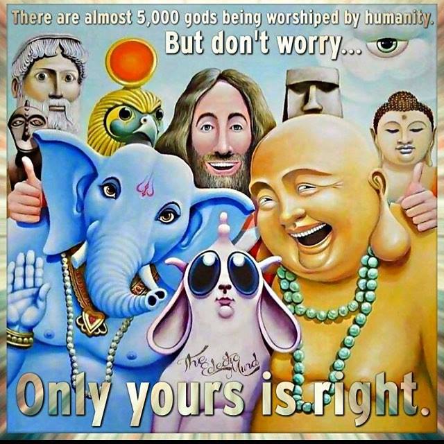 Ricky Gervais on Twitter: "There have been nearly 3000 Gods so far but only  yours actually exists.The others are silly made up nonsense. But not yours.  Yours is real."