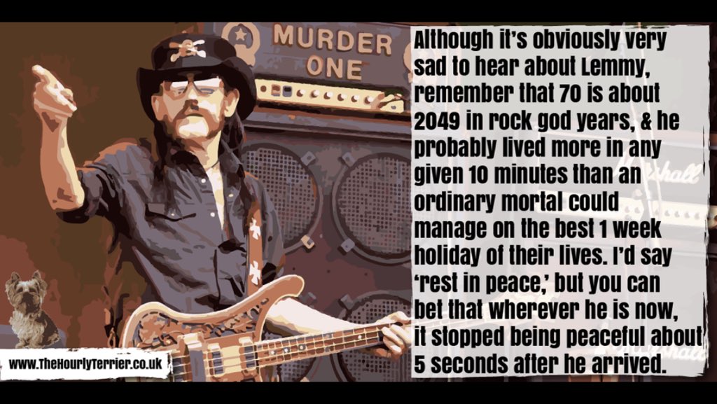 eoinmcq9's tweet image. Just heard the sad news about #Lemmy. I think this sums it up: