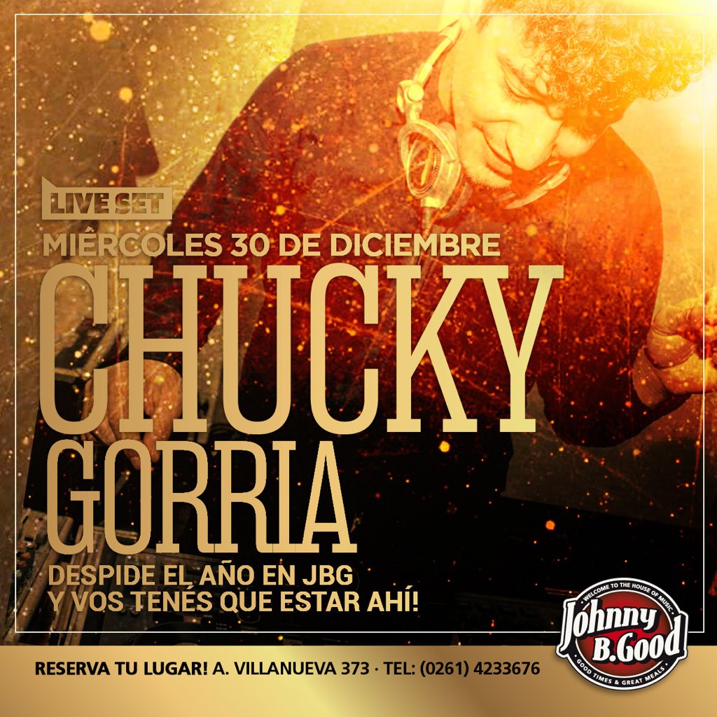 bestialnico's tweet photo. Mañana despedimos el año en @JBG_mza con mi amigo @chuky_g ! Venite https://t.co/Qu1AIFPhHP