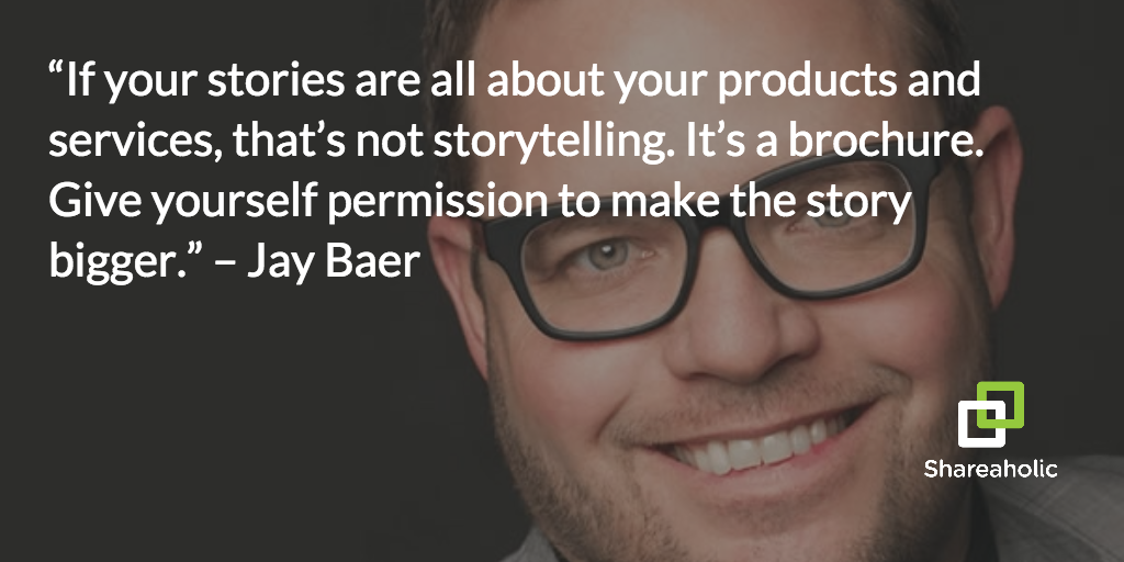erikftaylor's tweet image. “@Shareaholic: “...Give yourself permission to make the story bigger.” – Jay Baer #quoted https://t.co/CZBEePNnTq” #ClientReferences