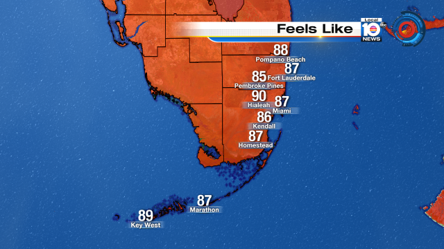 Look at these "FEELS LIKE" Temperatures SFLO. Watch local10 for more on this heat https://t.co/SmgKBmdZ4v