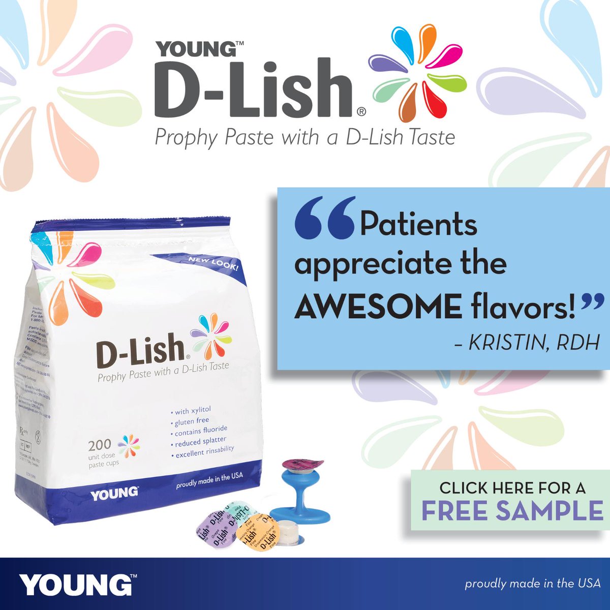 Young_Dental's tweet photo. Looking for a new #prophypaste? Then try D-Lish Paste- patients love the flavors! #RDH #youngdental #dentalhygienist https://t.co/olybWHZHIX