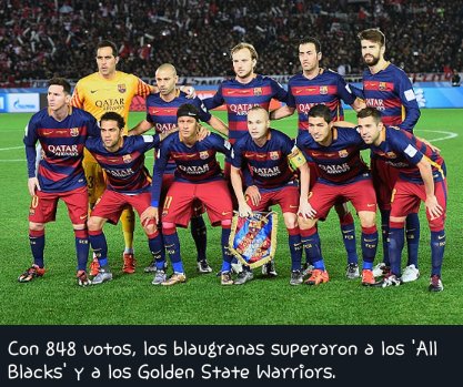 SoloFutbolPlus's tweet image. El @FCBarcelona, equipo deportivo del año para la AIPS gol.am/1OiOREu