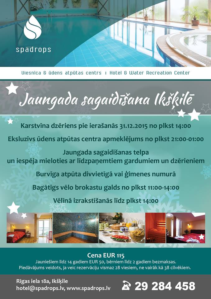 Jaunais gads siltā  Džakuzī un ar karstvīnu? Kapēc gan ne, Mums ir lielisks piedāvājums Tavam Jaunajam gadam!