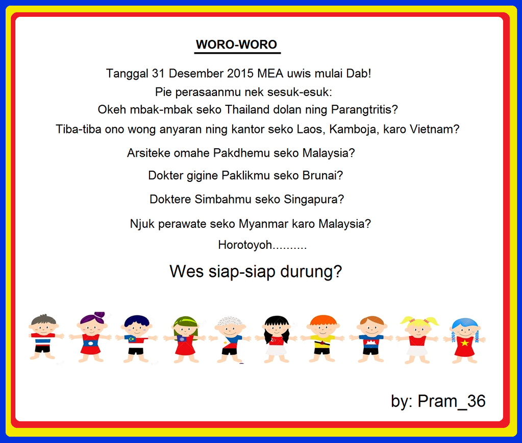 infojogja's tweet photo. RT @pram_36: Masyarakat Ekonomi ASEAN sediluk engkas lho, warga #Jogja wis do siap-siap durung? 

#MEA2015 #AEC2015 https://t.co/Z8diSGHlDK