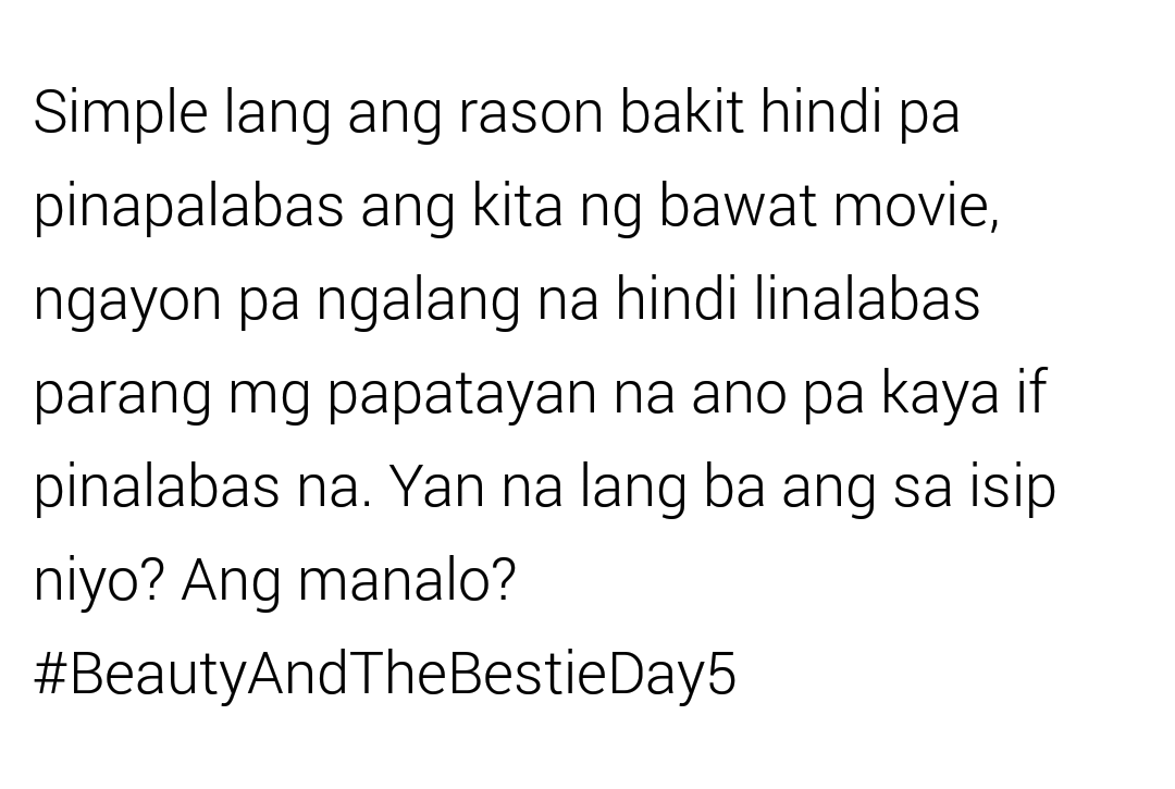 _Kapamilyaaa2's tweet photo. #BeautyAndTheBestieDay5
#RIPMMFF #RIPMMFF2015
#MMFFScandal2015 https://t.co/8DrGW7v2Jy