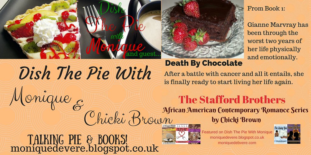 MoniqueDeVere's tweet image. Dish The Pie With Monique &amp;amp; guest...@Chicki663 #AfricanAmericanRomance &amp;amp; Death By Chocolate bit.ly/1YLuGWu
