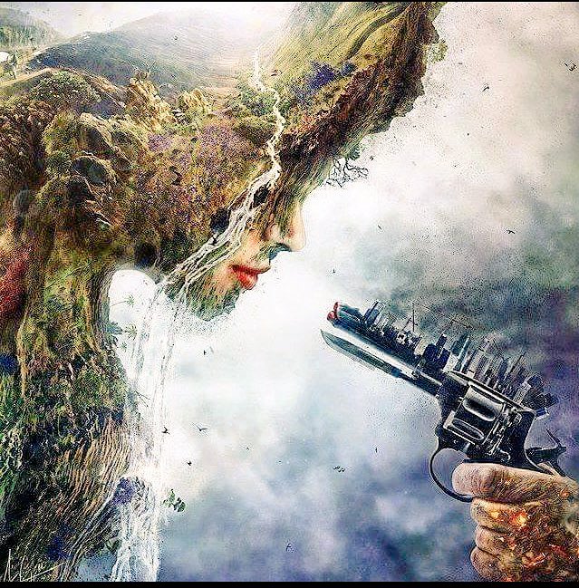 "نعيش في عالم خطير فالانسان حكم الطبيعة قبل ان يتعلم كيف يحكم نفسه" #غرد_بصورة #طبيعة #تقدم