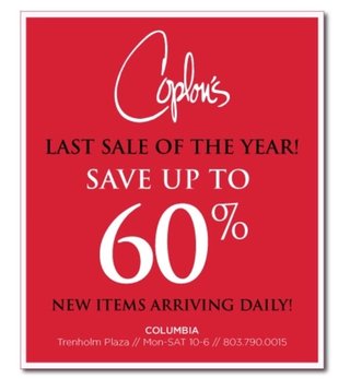 Coplons's tweet image. Save up to 60% off at Coplon's end of the year #sale  houseacct.com/posts/end-of-t…