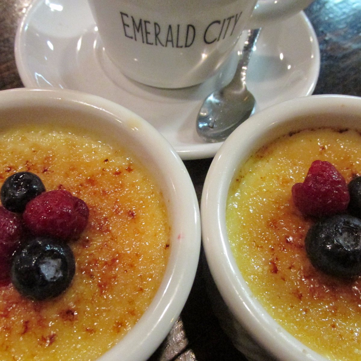 Whaa? Emerald City makes Creme Brulee?? #emcity #upshow