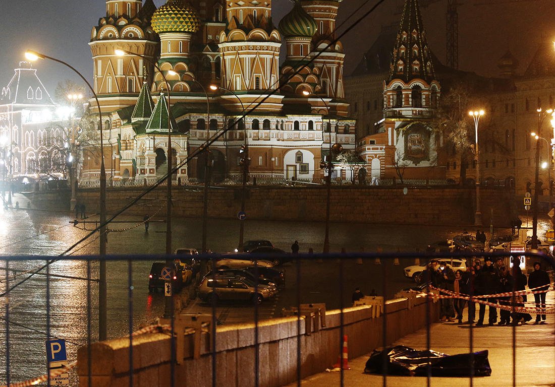 Большой Москворецкий мост — место убийство Бориса Немцова.